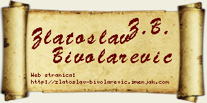 Zlatoslav Bivolarević vizit kartica